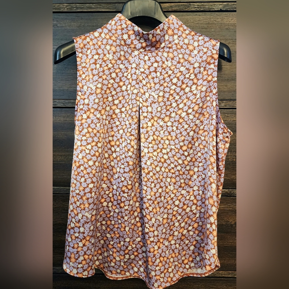 Mock neck blouse